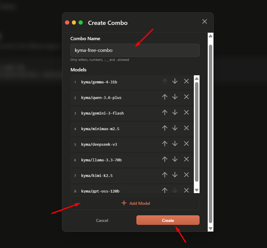 Tạo nhóm Combo mới