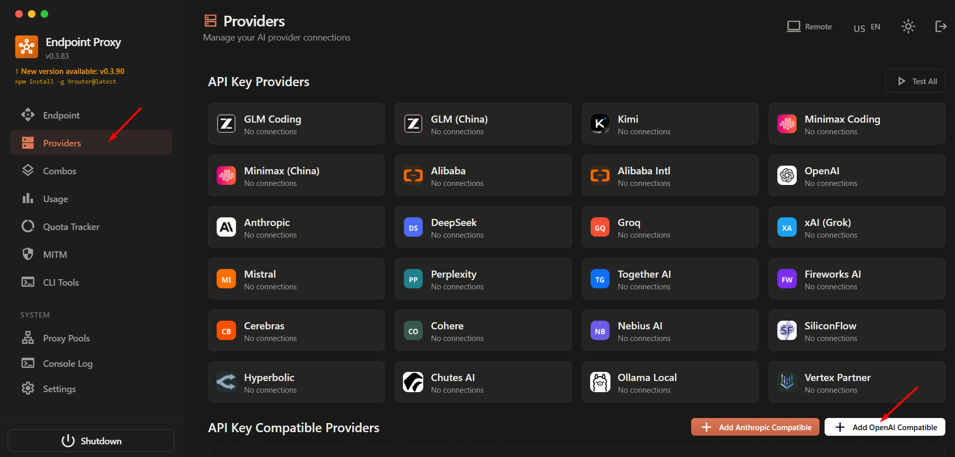 Thêm Kyma API làm Provider trên 9Router
