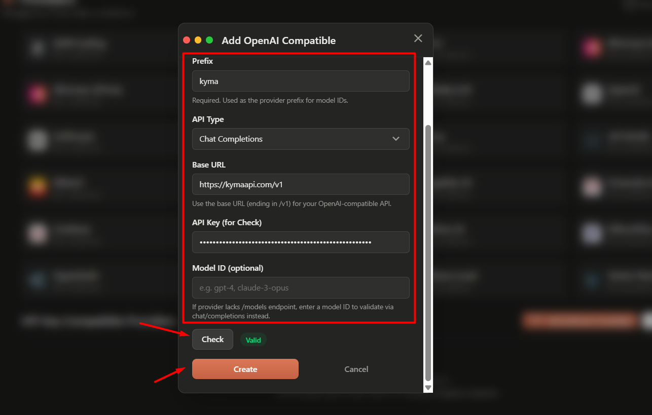 Thêm Kyma API làm Provider trên 9Router