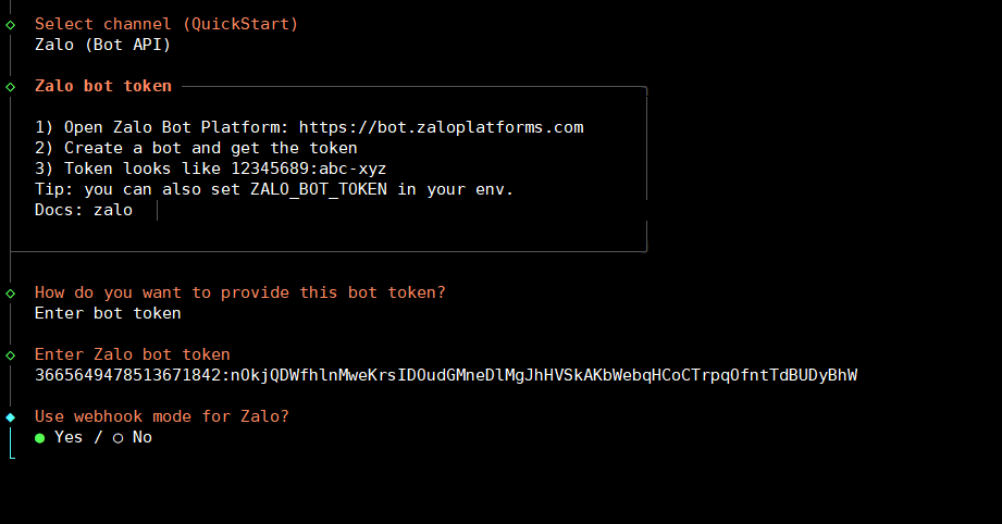 Hướng dẫn kết nối Zalo với OpenClaw qua Bot API chi tiết A-Z 14 Cấu hình kênh nhắn tin OpenClaw trên VPS