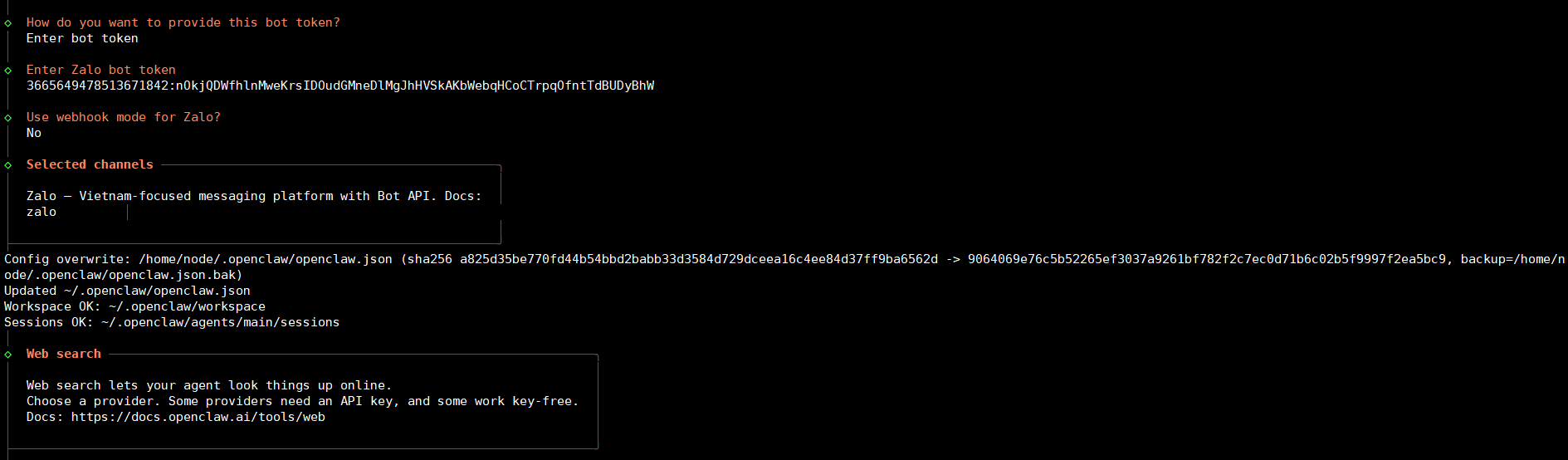 Hướng dẫn kết nối Zalo với OpenClaw qua Bot API chi tiết A-Z 16 Cấu hình kênh nhắn tin OpenClaw trên VPS