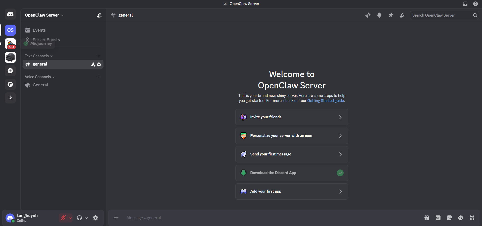 Tạo server trên Discord 