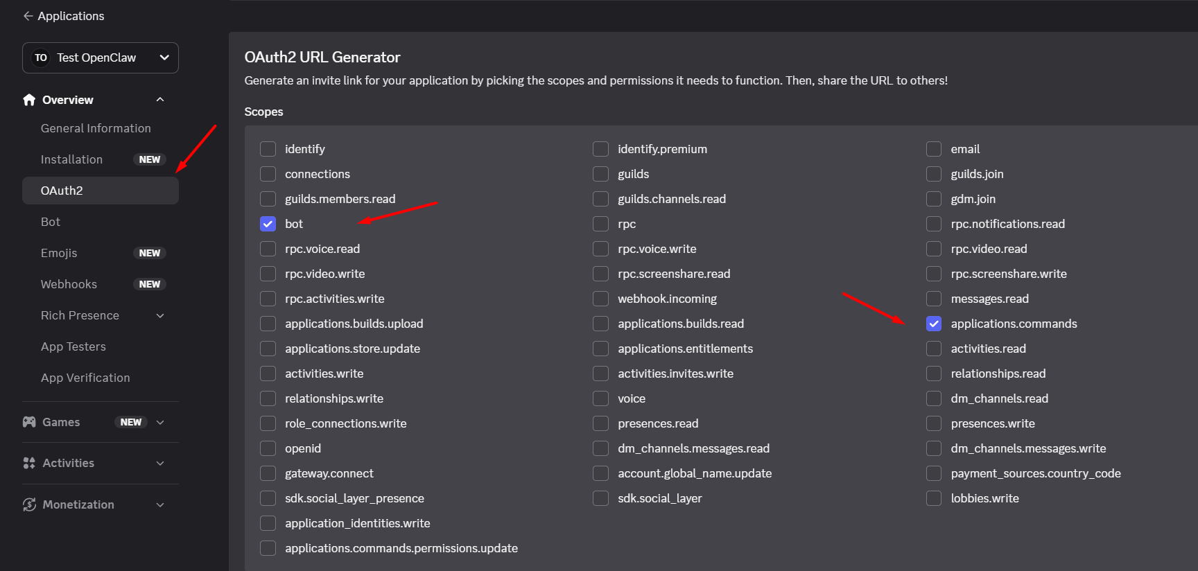Cấp quyền cho bot và thêm vào server