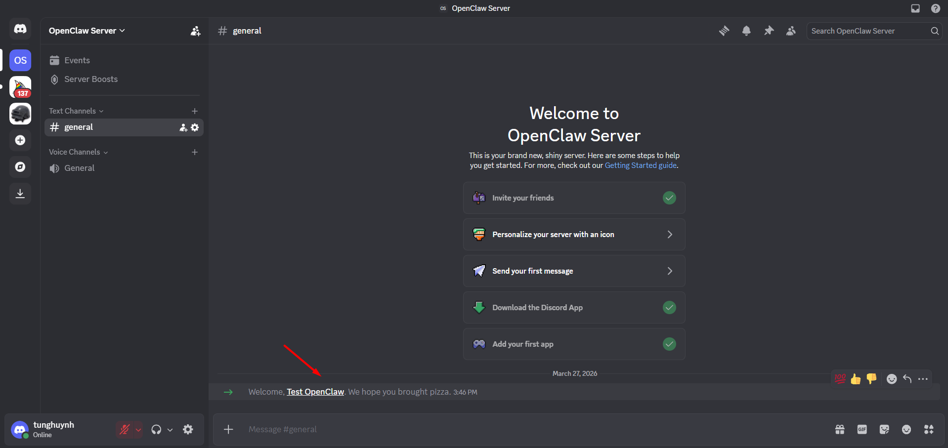 Cấp quyền cho bot và thêm vào server