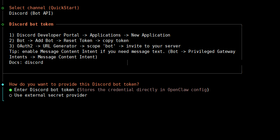 Cấu hình kênh kết nối Discord với OpenClaw trên VPS