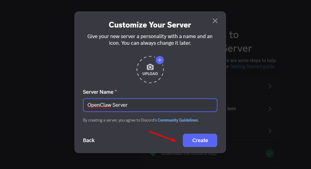 Tạo server trên Discord 