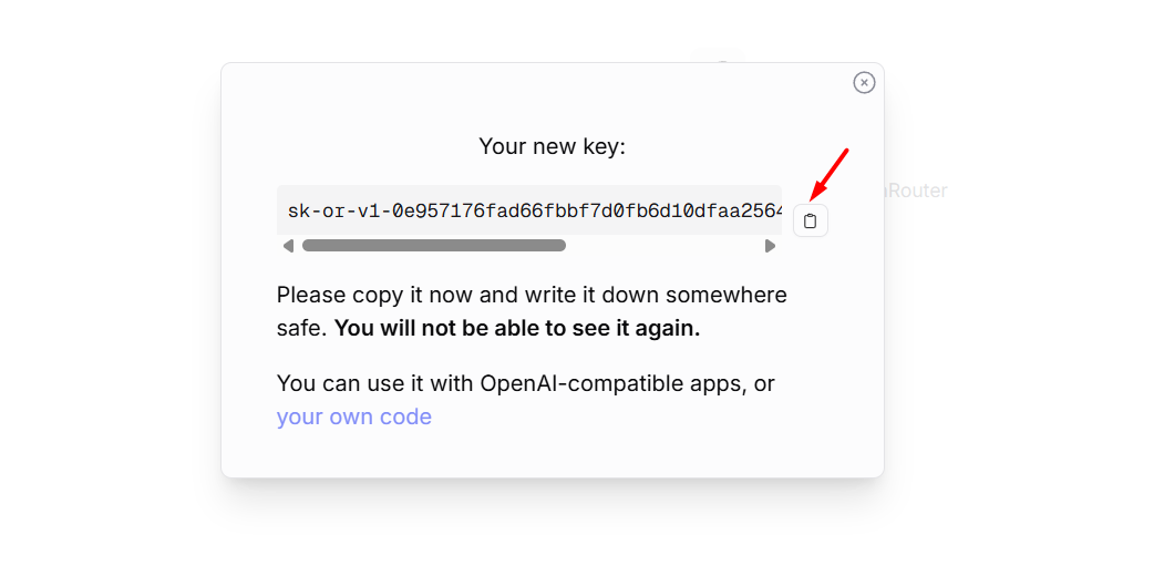 Cách lấy API Key của OpenRouter