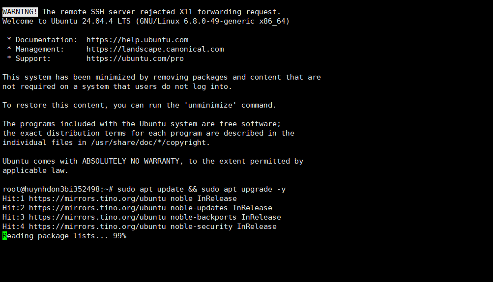 Bước 1 — Cập nhật VPS và cài các công cụ cơ bản