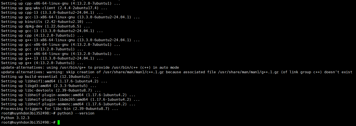 Bước 2 — Cài Python và trình quản lý môi trường