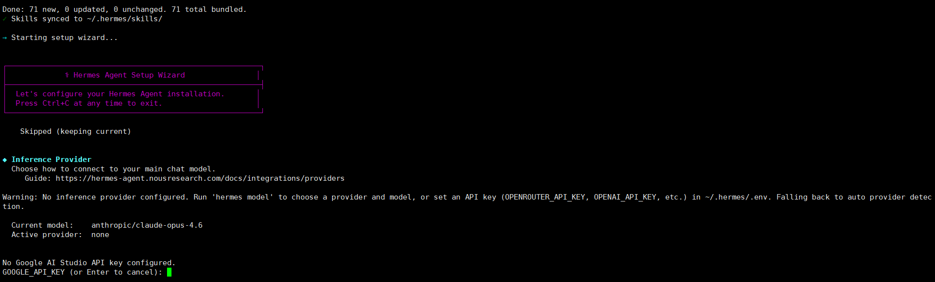 Bước 5 — Chọn nhà cung cấp AI và nhập API Key