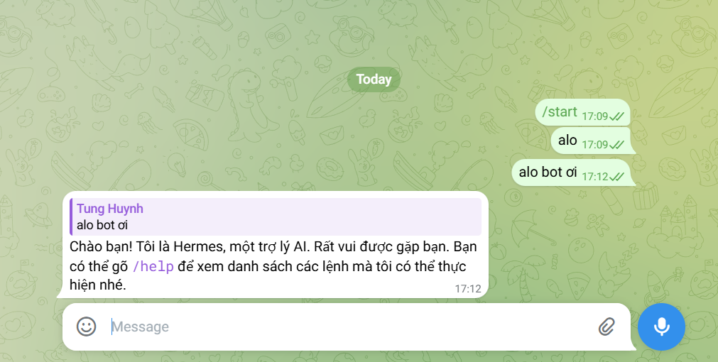 Bước 5 — Kết nối nền tảng tin nhắn (Messaging Platforms)