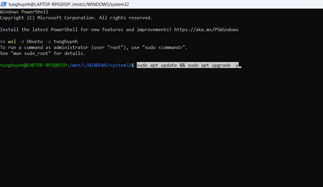 Bước 2 — Khởi động lại máy tính, cập nhật Ubuntu và cài các công cụ cơ bản