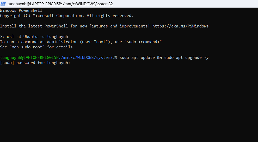 Bước 2 — Khởi động lại máy tính, cập nhật Ubuntu và cài các công cụ cơ bản