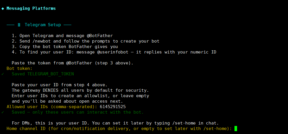 Bước 5 — Thiết lập cổng kết nối kênh nhắn tin