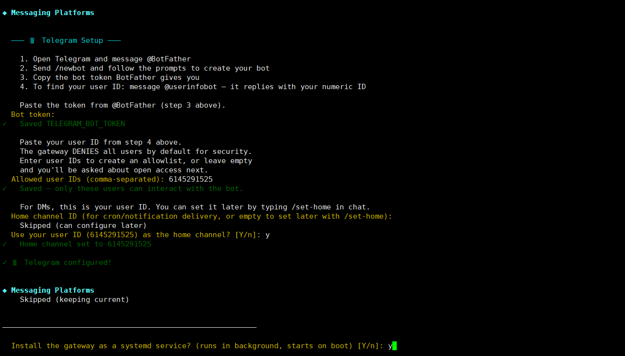 Bước 5 — Thiết lập cổng kết nối kênh nhắn tin