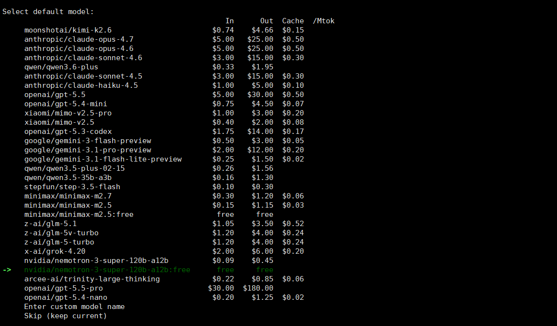 Cách 1: Thêm provider mới và đổi model thông qua Wizard