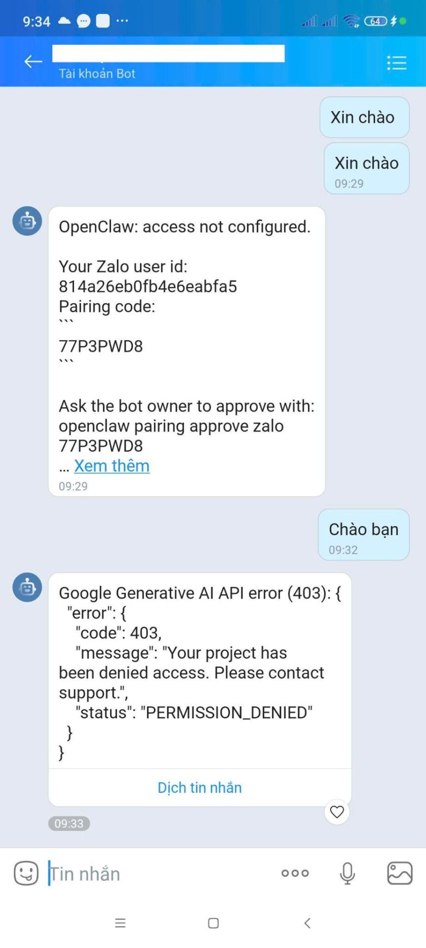 Kết nối Zalo với OpenClaw trên VPS OpenClaw Tino