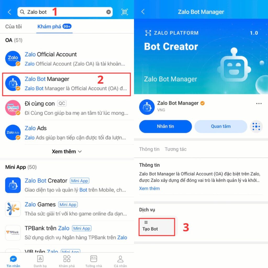 Cách tạo bot Zalo và lấy API Token