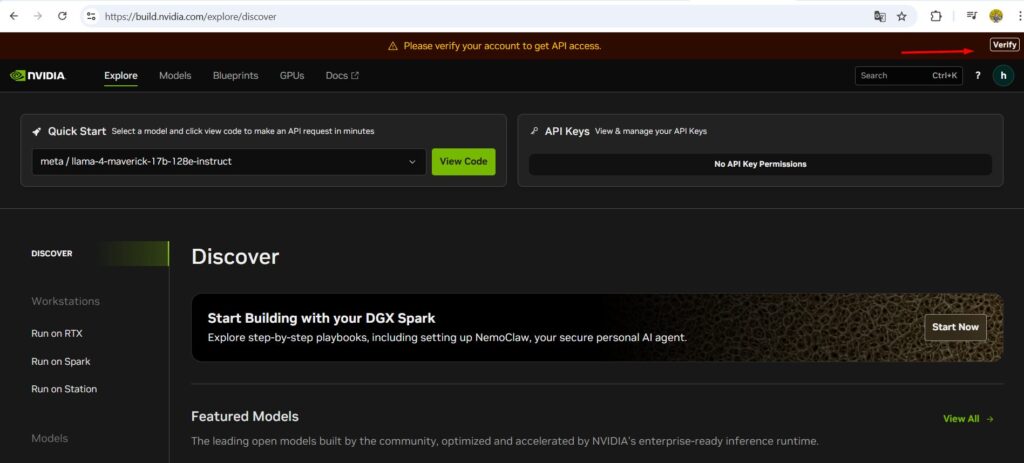 Cách lấy API Key NVIDIA AI