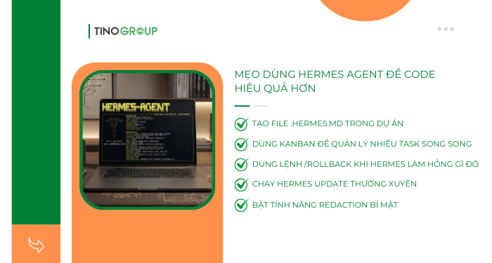 Mẹo dùng Hermes Agent để code hiệu quả hơn