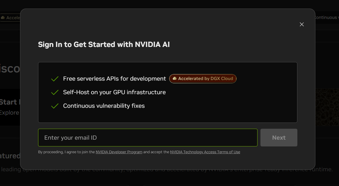 Cách lấy API Key NVIDIA AI
