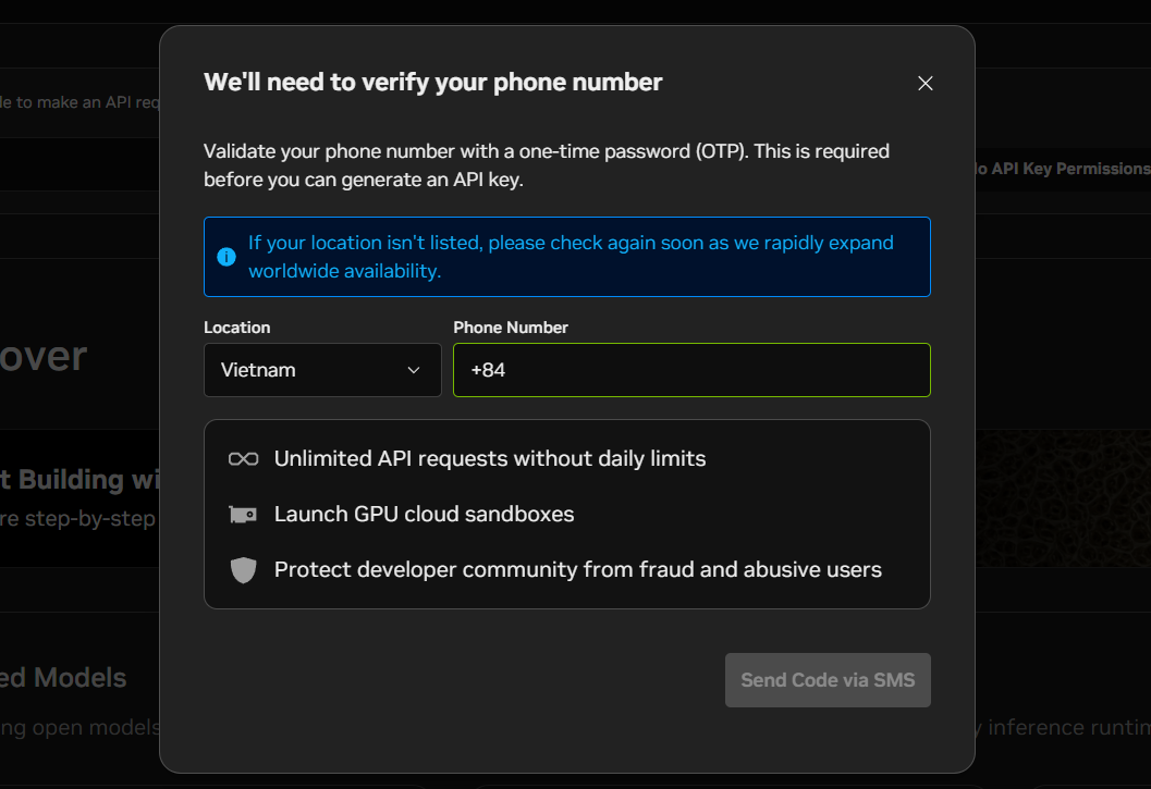 Cách lấy API Key NVIDIA AI