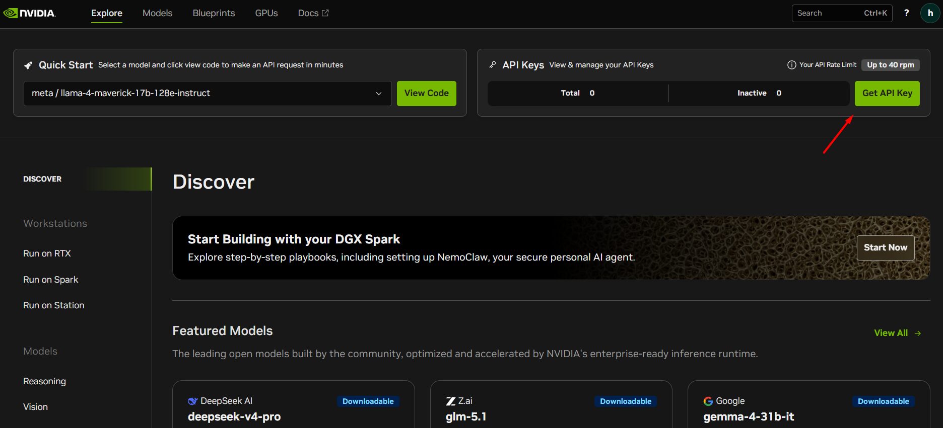 Cách lấy API Key NVIDIA AI
