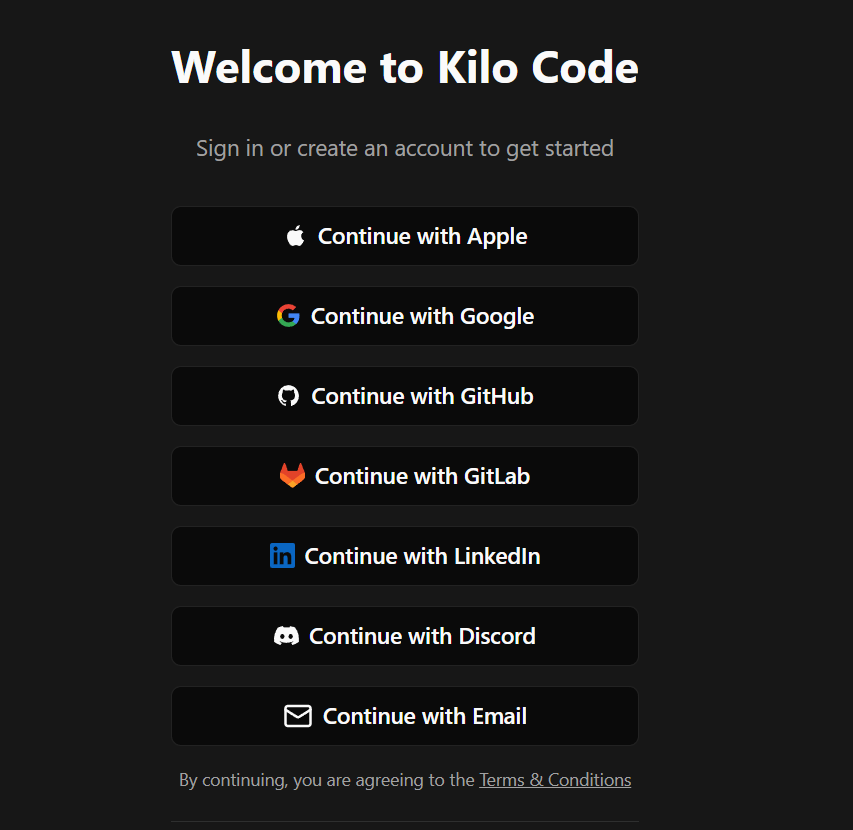 Hướng dẫn đăng ký và sử dụng Kilo Code AI chi tiết từ A–Z (2026) 4 Cách đăng ký tài khoản Kilo Code AI