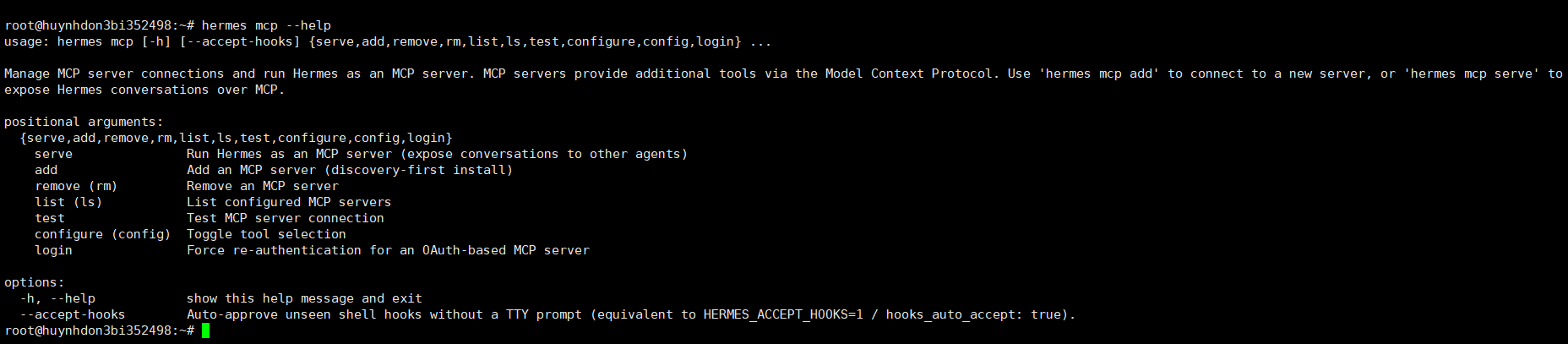 Hermes Agent MCP là gì? Hướng dẫn kết nối MCP với Hermes Agent chi tiết cho người mới 4 Kiểm tra MCP