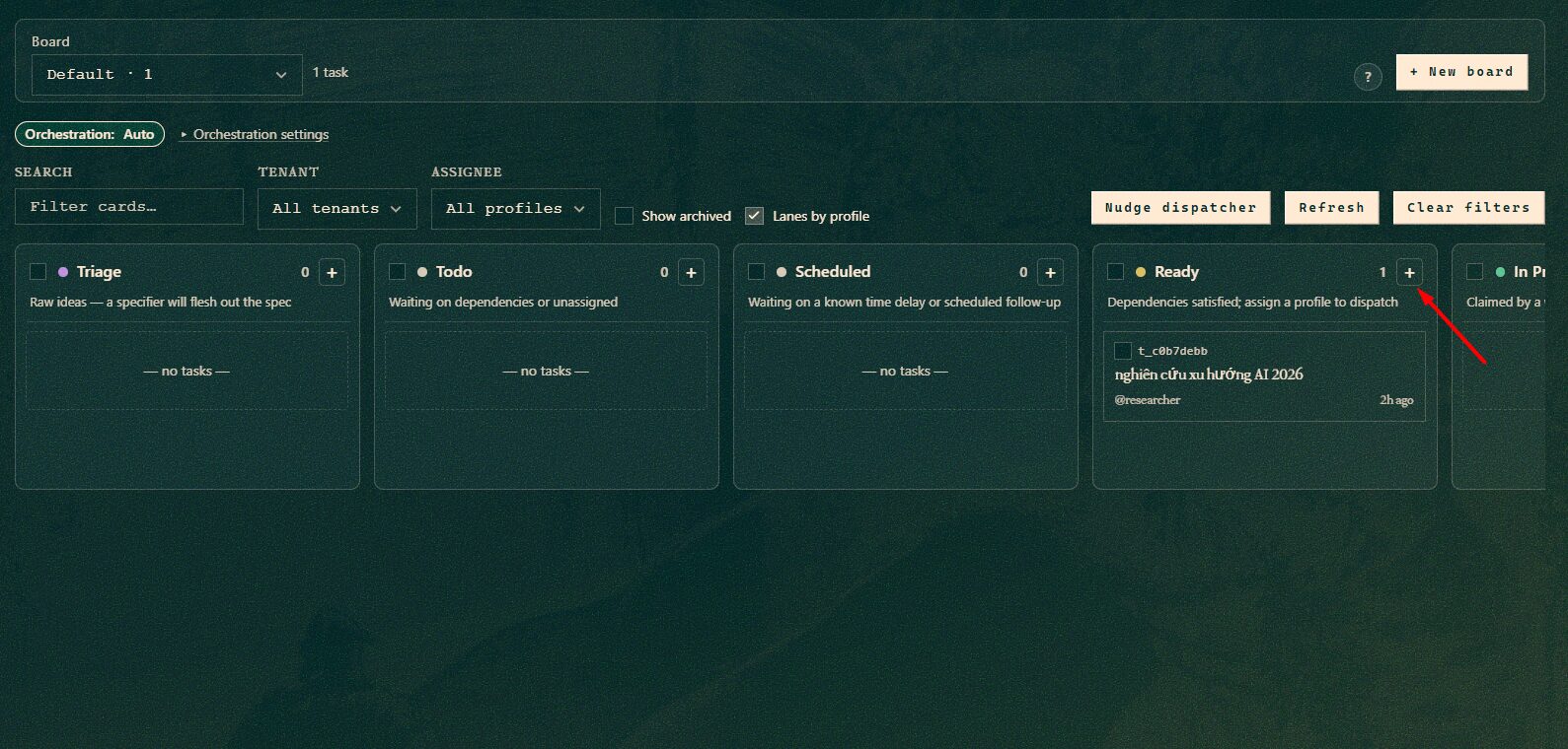 Tìm hiểu Kanban trong Hermes Agent: Bảng quản lý tác vụ cho nhiều AI Agent 10 Tạo task Kanban trực tiếp trên Dashboard