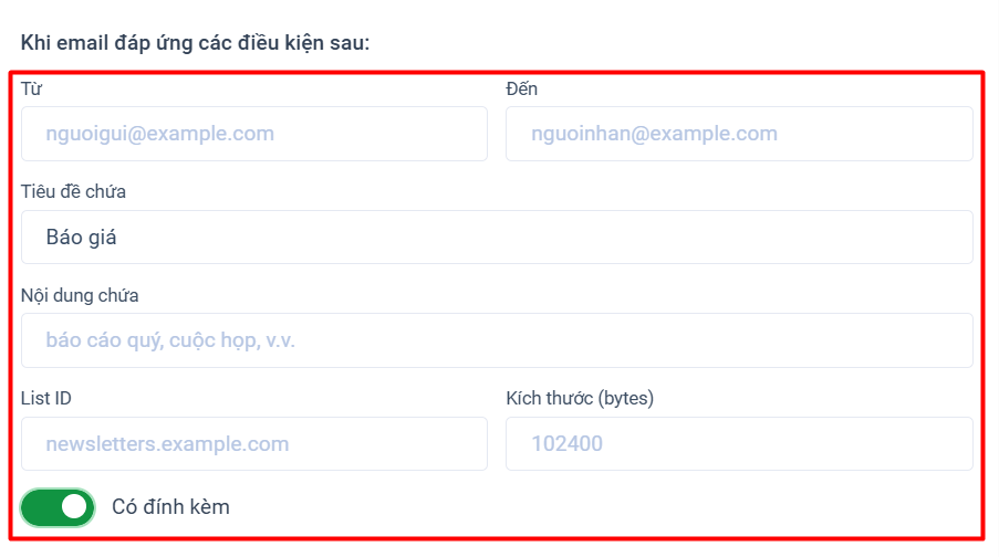 3.2. Thiết lập điều kiện lọc