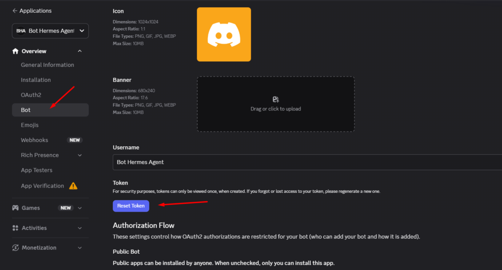 Hướng dẫn kết nối Discord với Hermes Agent trên VPS Hermes của Tino 3 Phần 1: Tạo ứng dụng và lấy token trên Discord