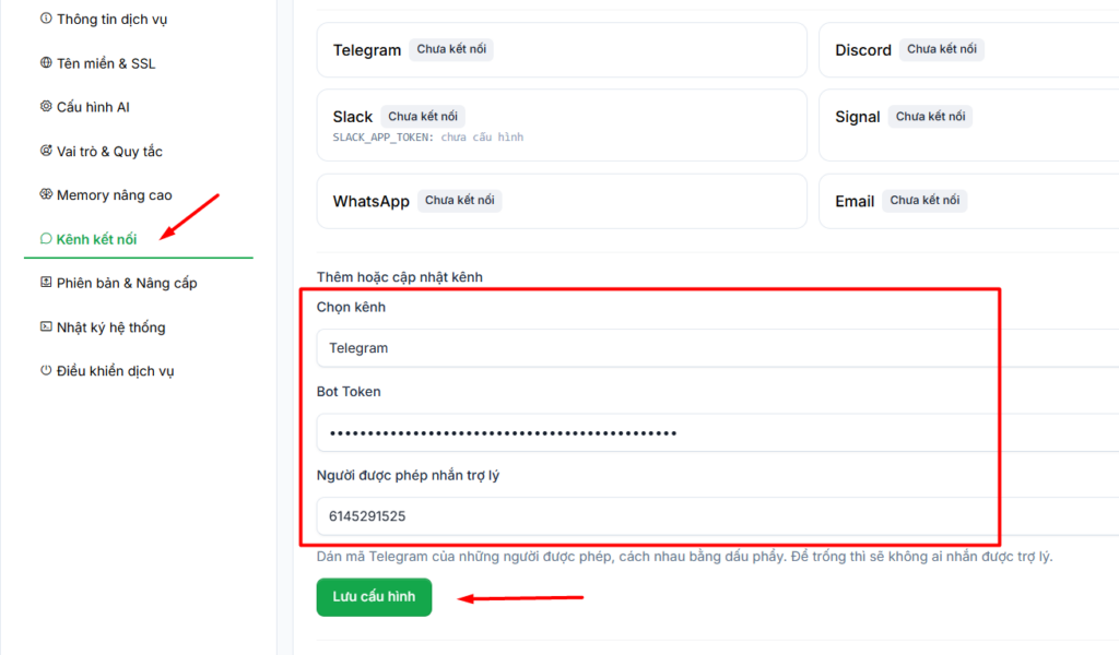 Hướng dẫn kết nối Telegram với Hermes Agent trên VPS Hermes của Tino 7 Kết nối Telegram với Hermes Agent trên VPS Hermes của Tino