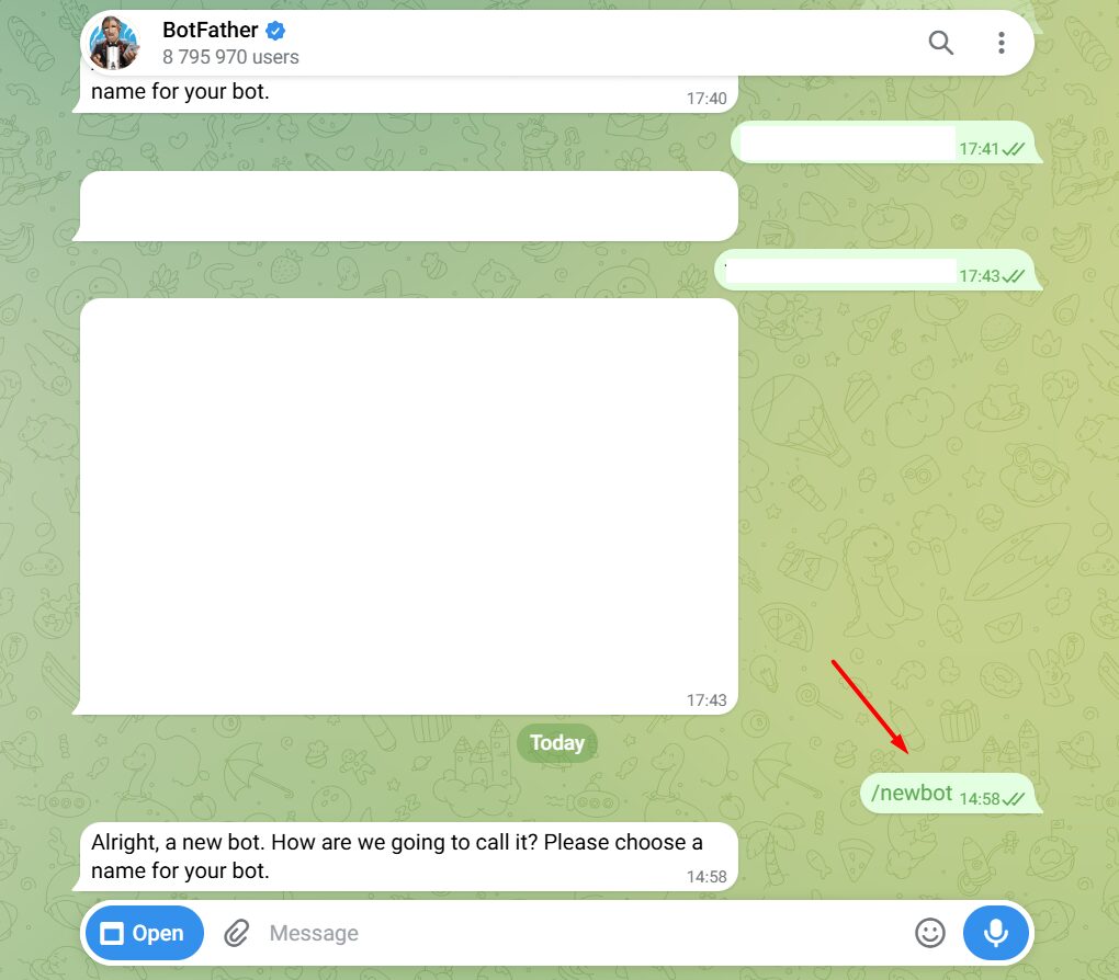 Hướng dẫn kết nối Telegram với Hermes Agent trên VPS Hermes của Tino 2 Tạo bot Telegram mới