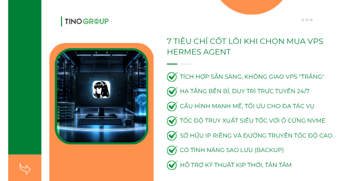 7 tiêu chí cốt lõi khi chọn mua VPS Hermes Agent