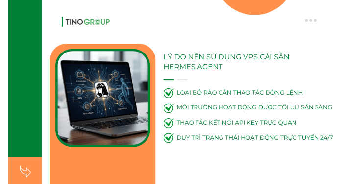 Lý do nên sử dụng VPS cài sẵn Hermes Agent