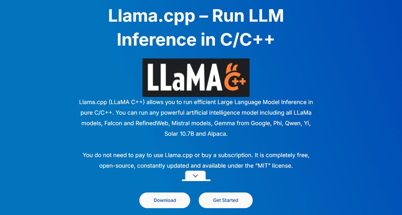 #8. llama.cpp — Tốt nhất cho môi trường đặc biệt
