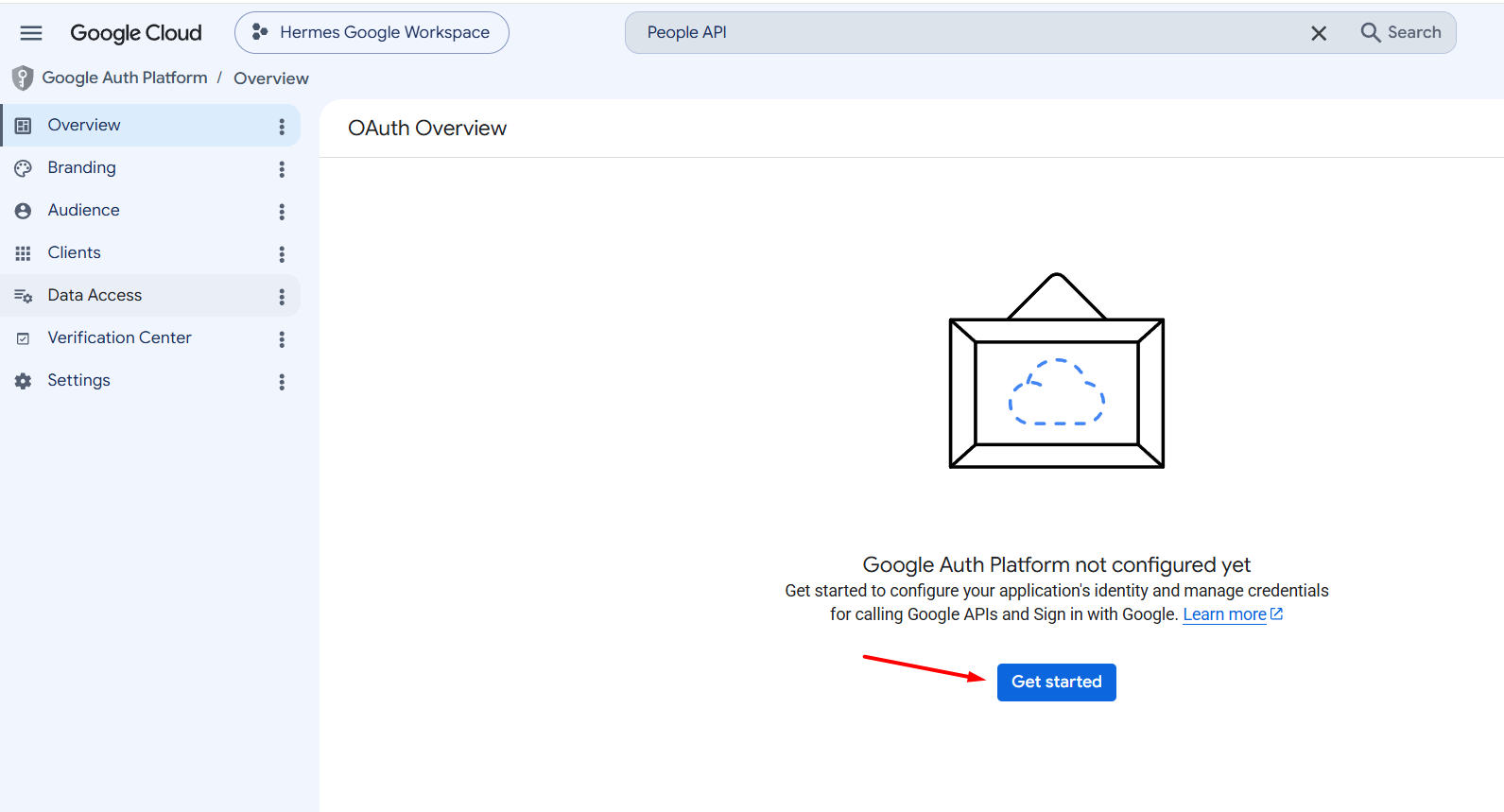 Bước 6: Cấu hình OAuth consent screen