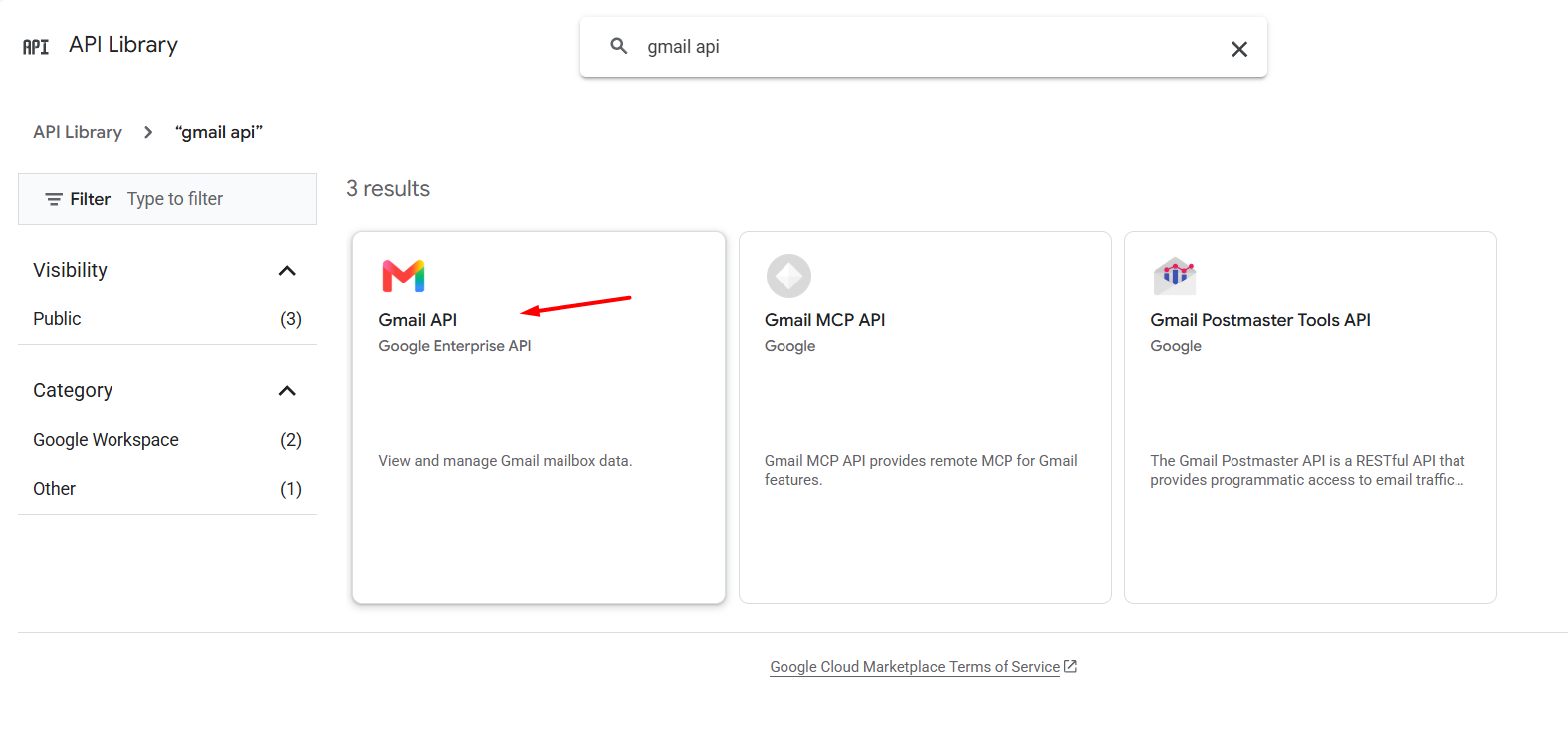 Bước 4: Bật Gmail API, Google Calendar API, Google Drive API, Google Sheets API, Google Docs API và Google People API
