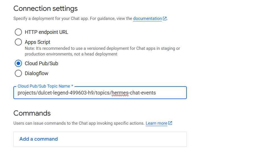 Hướng dẫn kết nối Google Chat với Hermes Agent A-Z 33 Cấu hình Connection settings