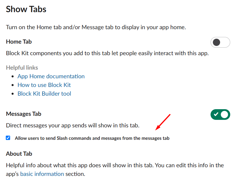 Hướng dẫn kết nối Slack với Hermes Agent trên VPS Hermes của Tino 20 Bước 5: Cấu hình Event Subscriptions và App Home