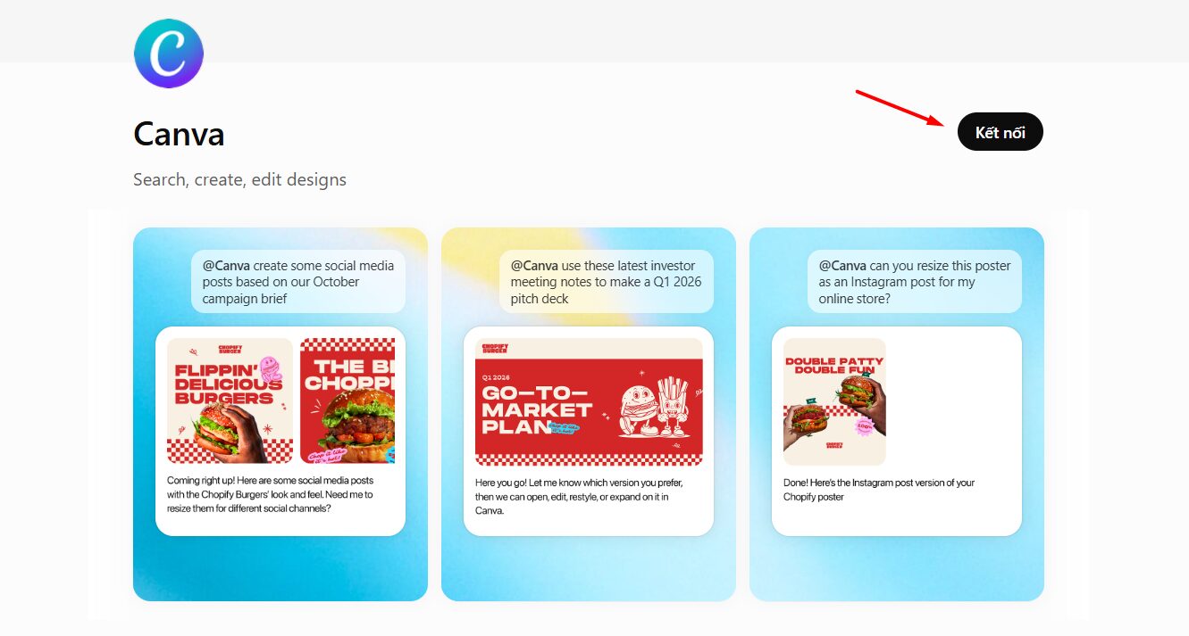 Kết nối ChatGPT với Canva