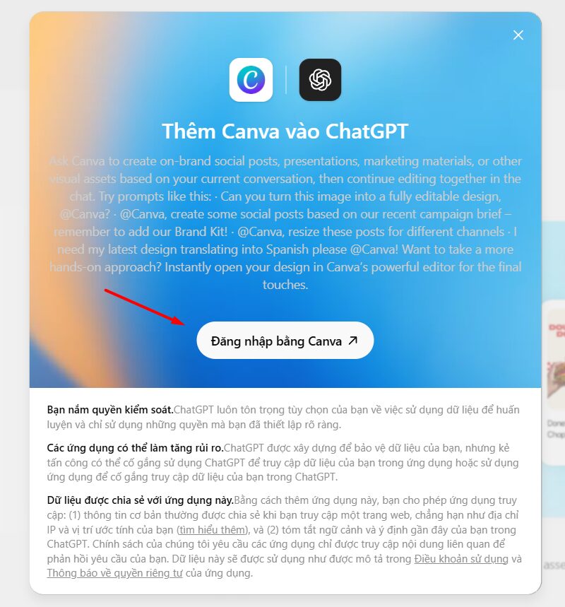 Kết nối ChatGPT với Canva