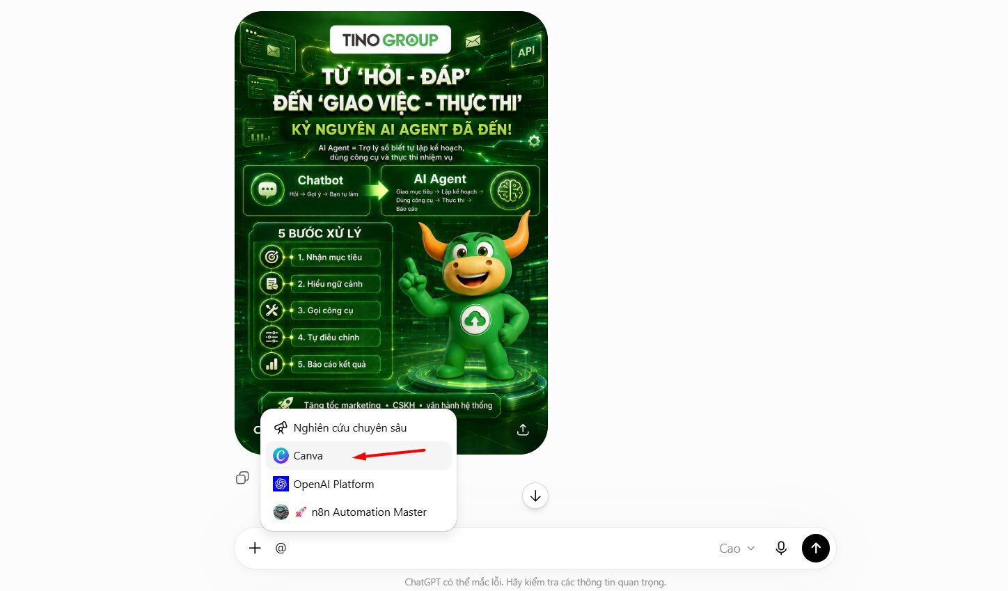 Cách chỉnh sửa ảnh ChatGPT trên Canva