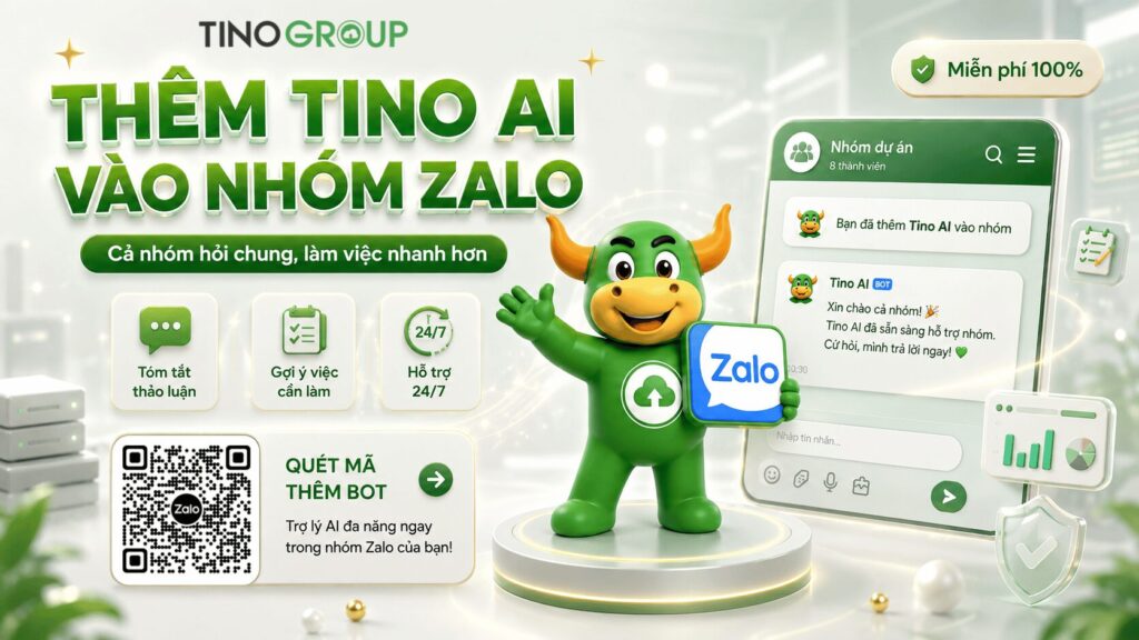 Thêm Tino AI vào nhóm Zalo, chuyện gì sẽ xảy ra?