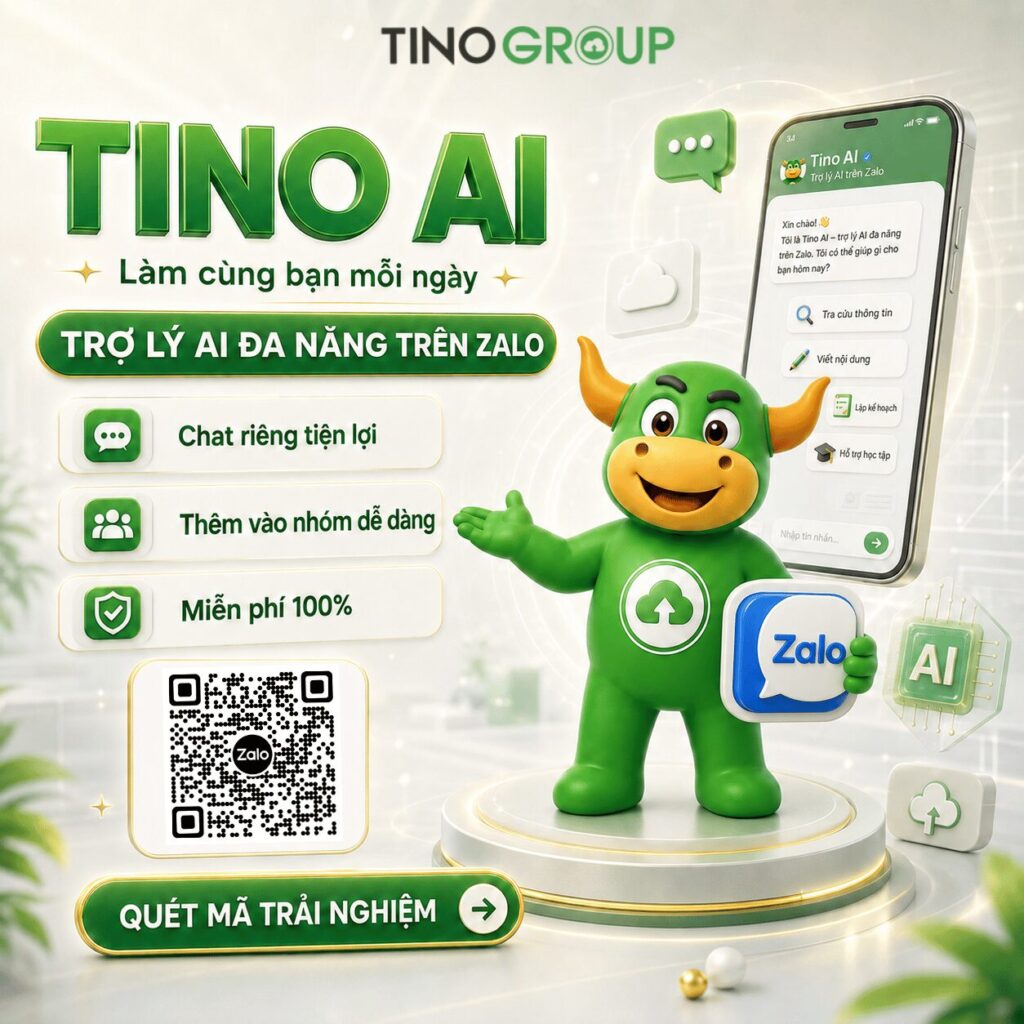 Tino AI: Trợ lý siêu thông minh & miễn phí ngay trên ứng dụng Zalo của bạn!  2