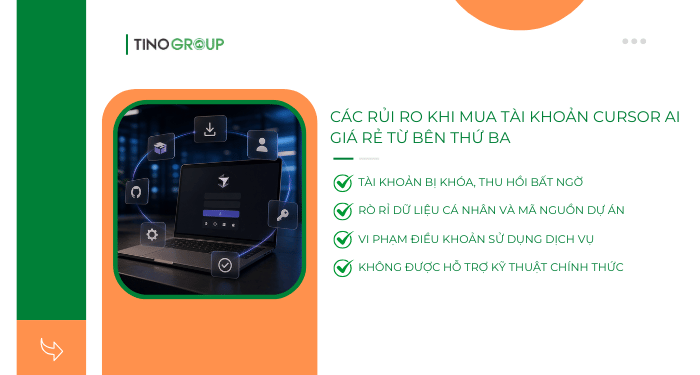 Các rủi ro khi mua tài khoản Cursor AI giá rẻ từ bên thứ ba