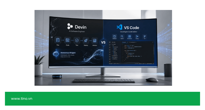 So sánh Devin AI vs VSCode: AI tự chủ có đánh bại được IDE phổ biến nhất thế giới? 5 Khả năng quản lý Git và pull request