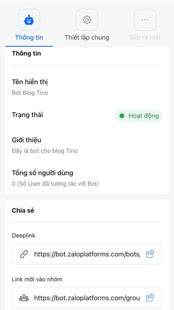 Tab Thông tin