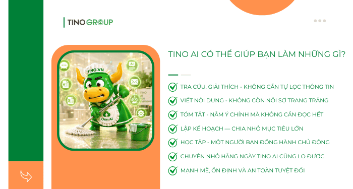 Tino AI có thể giúp bạn làm những gì? 
